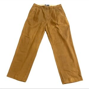Vintage Polo Ralph Lauren Hammond Pants Men’s 35x30 Brown Double Pleated Chinos